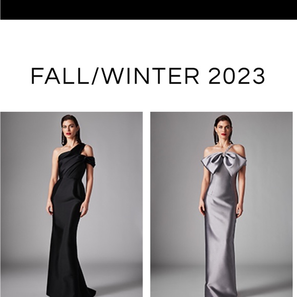 Frascara dress. FallWinter 2023 collection. Black/gold metallic. Size 14. - Picture 3 of 4
